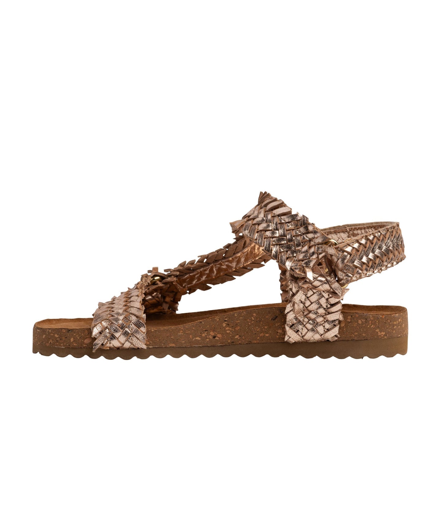 River Dance Woven Sandal in Champagne - Loving God
