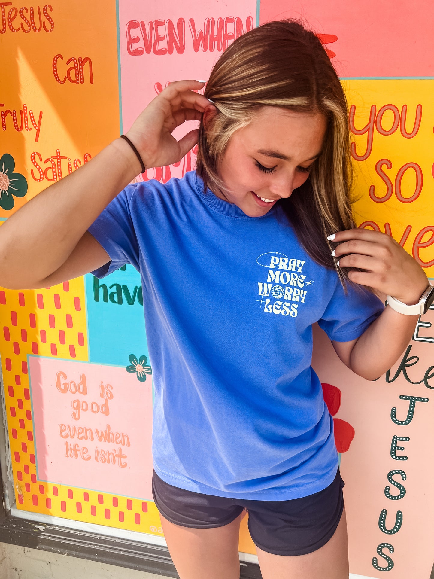 Loving God| Pray More Worry Less Tee