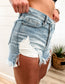 Loving God | Lucy Distressed Denim Mom Short