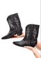 Bowie Metallic Boot in Black - Loving God