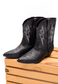Bowie Metallic Boot in Black - Loving God