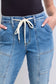 Clayton High Rise Cuffed Cargo Denim Jogger - Loving God