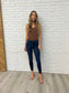 Fallon Mid Rise Adjustable Waist Raw Hem Skinny Jeans - Loving God
