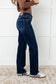 Jacqueline Mid Rise Frayed Hem Straight Leg Jean - Loving God