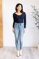 Justine High Rise Control Top Contrast Wash Skinny Jeans - Loving God