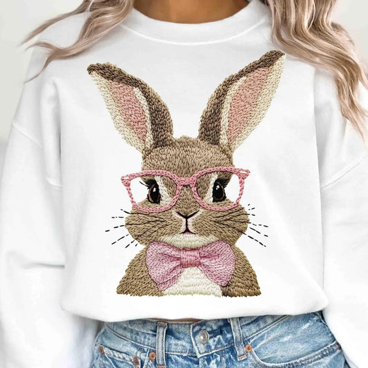 One Smart Bunny Graphic Sweatshirt in Three Colors - Loving God