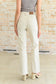 Selena High Rise Distressed 90's Straight Jeans in Bone - Loving God