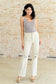 Selena High Rise Distressed 90's Straight Jeans in Bone - Loving God