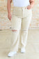 Selena High Rise Distressed 90's Straight Jeans in Bone - Loving God