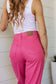 Tanya Control Top Faux Leather Pants in Hot Pink - Loving God