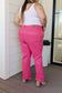 Tanya Control Top Faux Leather Pants in Hot Pink - Loving God