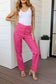 Tanya Control Top Faux Leather Pants in Hot Pink - Loving God
